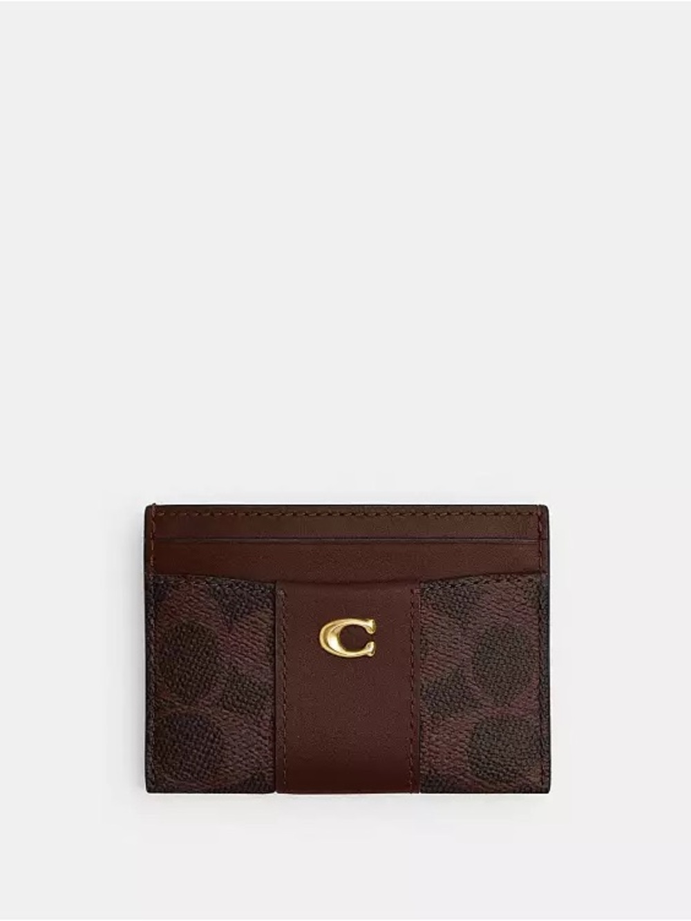 NWT Essential Card Case in Signature Canvas-MAPLE